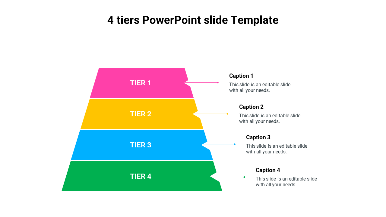 4 tiers PowerPoint slide template